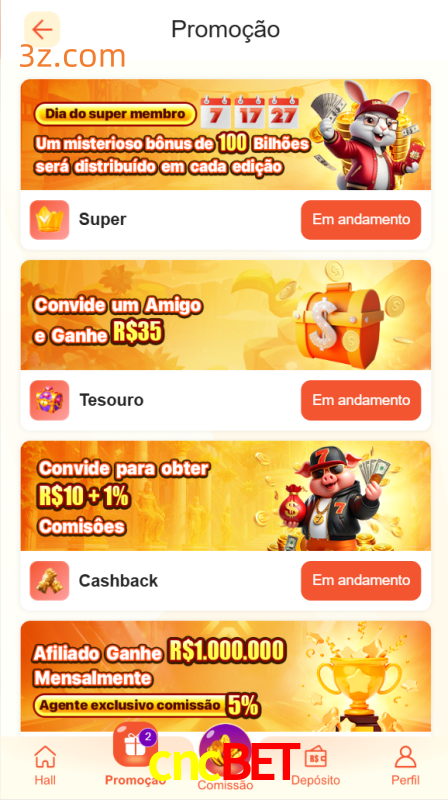 Bônus e Promoções